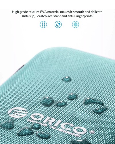 ORICO Hard Drive Case 2.5 in External Drive Storage Carrying Bag Waterproof Blue - Picture 5 of 8