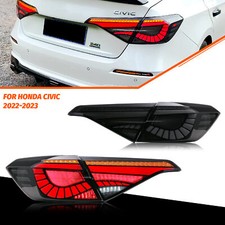 Led Sequential Tail Lights For Honda Civic Sedan 2022-2026 Black Rear Lamps Led Sequential Tail Lights For Honda Civic Sedan 2022-2026 Black Rear Lamps
