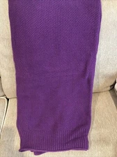 Piccocasa Purple Cotton Knit Throw ~ 60" X 44" ~ New