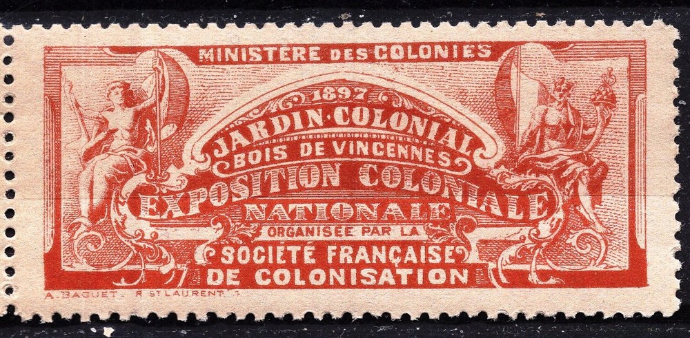 ES6424 Poster Stamps: France Exposition Colonial Bois de Vicennes 1897