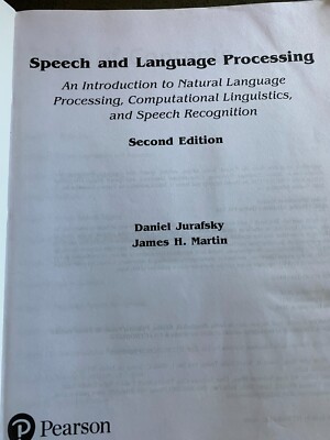 Speech and Language Processing An Introduction to 2nd Ed by