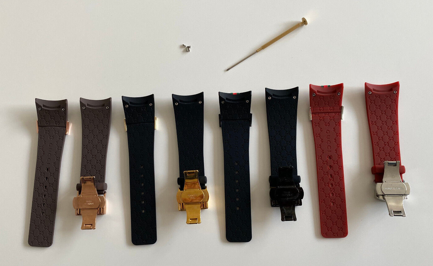 New Replacement for GUCCI I digital YA114207 YA114229 Rubber watch strap band eBay