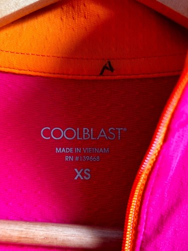 CoolBlast Top XS Stretch Pink Long Sleeve 1/4 Zip Pullover Equestrian - Picture 6 of 7