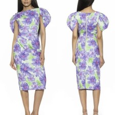 Alexia Admor Valentina Floral Puff Sleeve Mid...