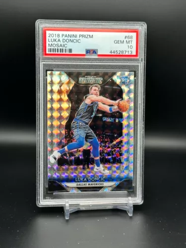 Luka Doncic 2018-19 Panini Prizm Mosaic Rookie Card #68 PSA10 GEM MINT HOT RC