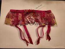 Agent Provocateur Zuri Red and Gold, Suspender/Garter Belt AP4 Large NWT