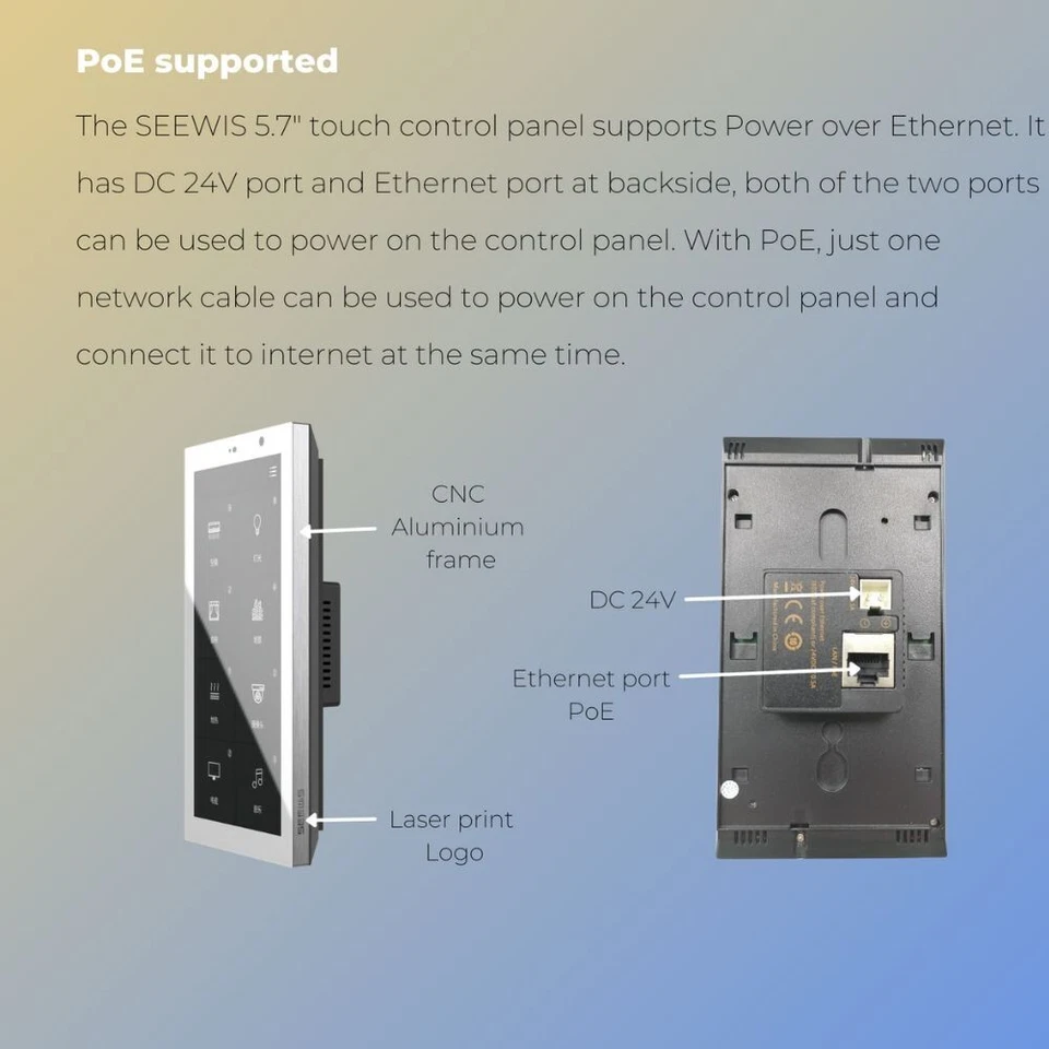 Android 6 pulgadas Smart Home Pantalla Táctil Panel de Control Android POE en Pared  Foto 3 de 4