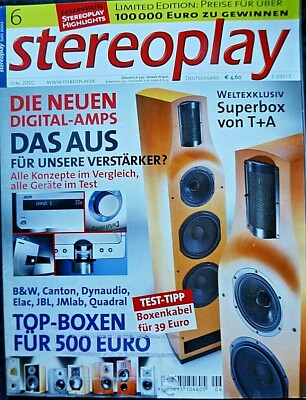 STEREOPLAY 6/02 QUADRAL PICO,CANTON 200 DC,JMLAB CHORUS 707,B&W DM 602 S 3,JBL 2