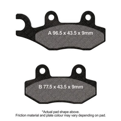 EBC Scoot Org Brake Pad Set Black (E327) Front Left for Aeon Elite 350i 4T 12-13