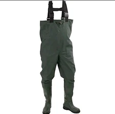 Frogg Toggs Cascade Green 2-Ply Rubber Cleated Boot Chest Waders Men's Size: 11