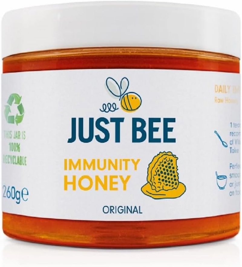 Just Bee Immunity Honey (260g) Raw and Unpasteurised For Daily Immune Support
