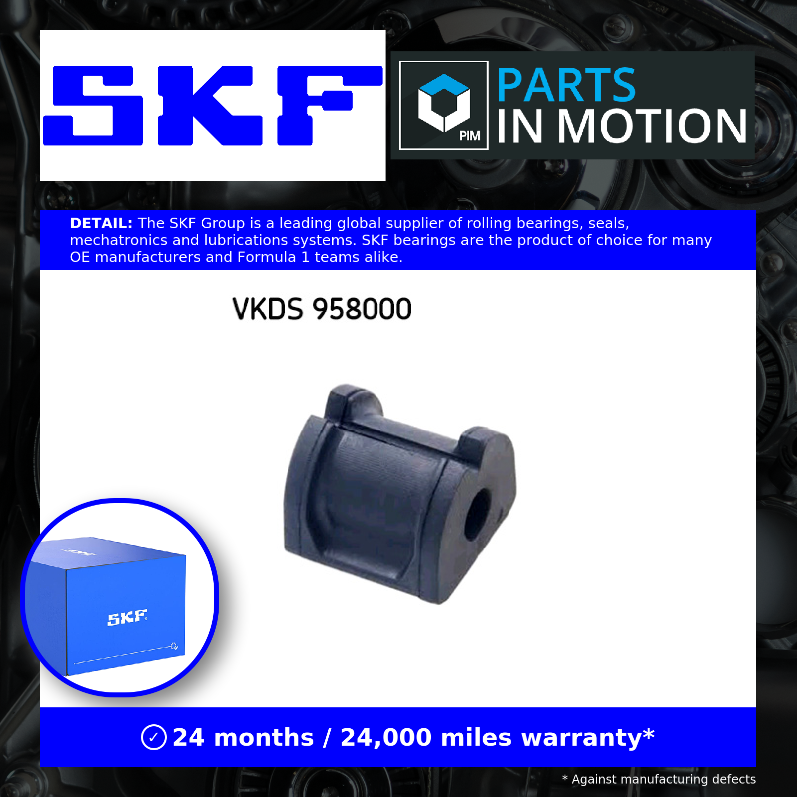 Bushing, stabiliser bar VKDS958000 SKF 20464SC010 Genuine Top Quality Guaranteed