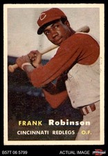 1957 Topps #35 Frank Robinson Reds RC HOF 4.5 - VG/EX+