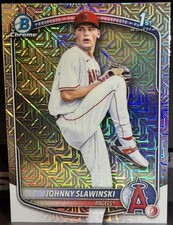 2025 1st Bowman Chrome Johnny Slawinski Mojo Refractor #BDC-153 Angels RC 1