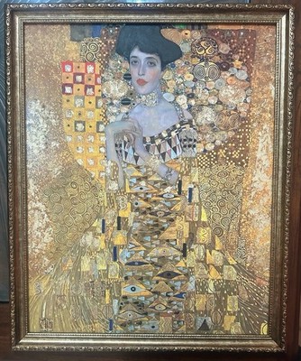 Gustav Klimt Painting Wall Art  Portrait Of Adele Bloch-Bauer Canvas18 x22 