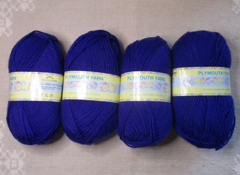 Lot of 4 - Plymouth Yarn, DreamBaby DK, 50 g, 183 yds, Acrylic Mircofiber/Nylon