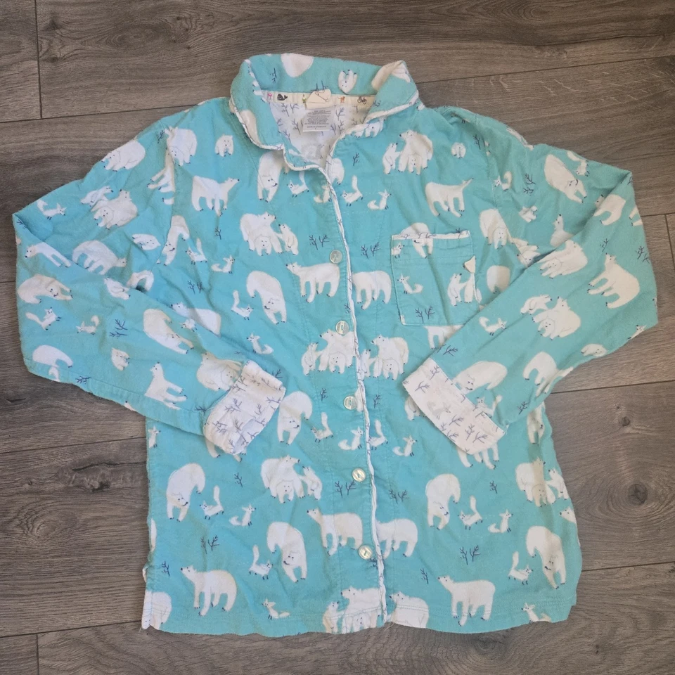 Женский фланелевый пижамный набор Munki Munki белый медведь размер маленький мягкий уютный праздничный - Изображение 3 из 4