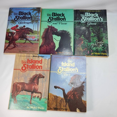 #ad #ad Black Island Stallion Set 5 Paperback Books Walter Farley VTG Flame Ghost Fury $26.90