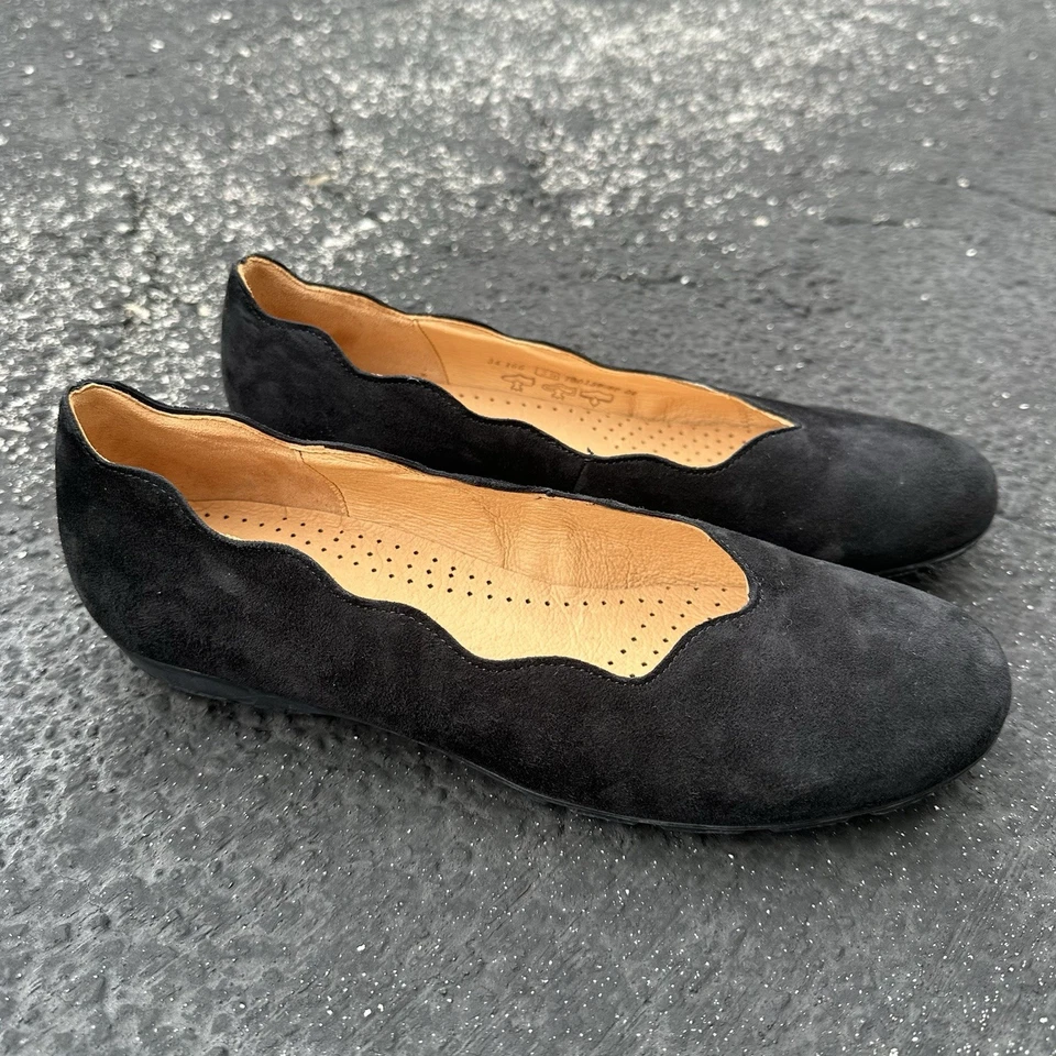 Zapatos de cuero Gabor negros de tacón bajo cómodos para caminar talla 5,5 punta almendra 126 Foto 2 de 4