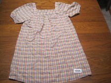 Old Navy Women S 100% Cotton Square neck knee length Pink Plaid dress