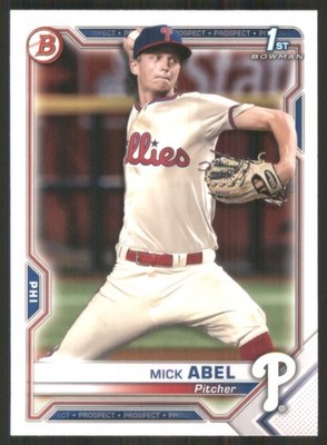 2021 Bowman Prospects #BP-42 Mick Abel Philadelphia Phillies 169