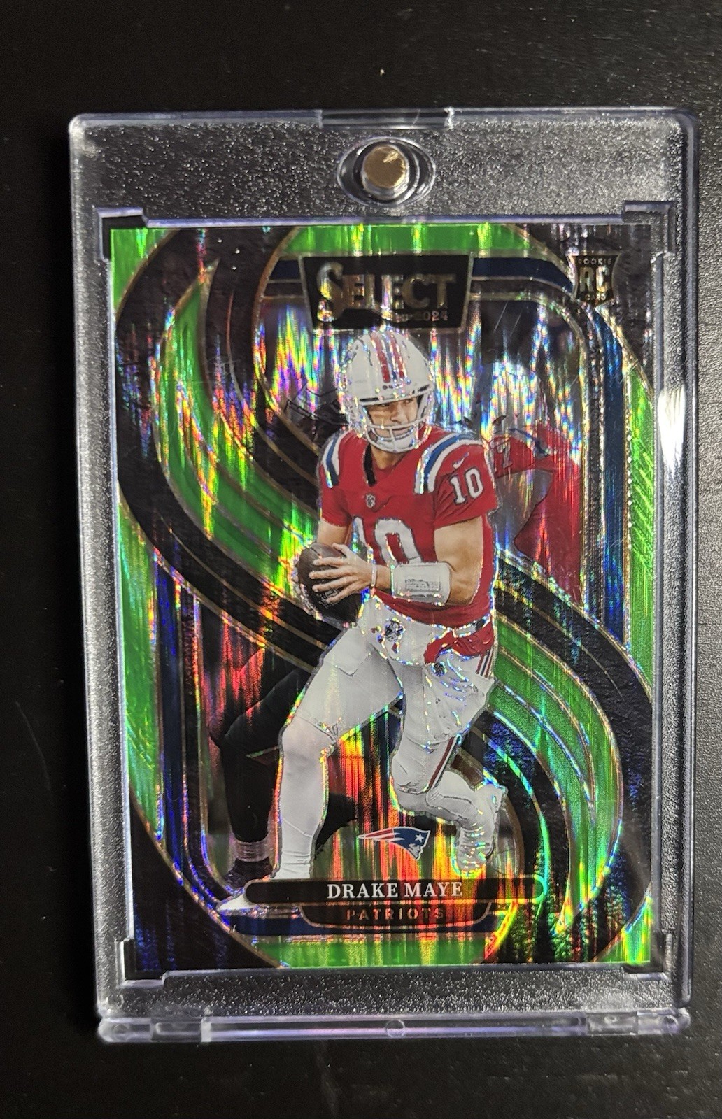Drake Maye RC 2024 Select Green Shock Prizm #/499   card #113 PATRIOTS