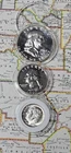 3 Coin Lot - 1962 Silver Proof "Vintage Coin Estate Auction"- OVER 1/2 Oz Silver