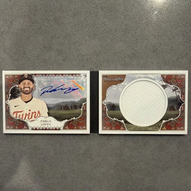 2024 Topps Allen & Ginter Auto Relic Book Card Pablo Lopez #8/10