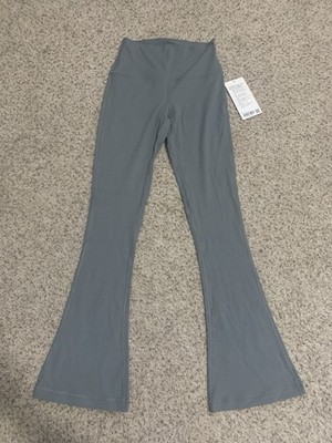 NWT Lululemon Align Rib Mini Flare Pants Leggings High Rise Gray Size 6