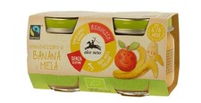 Nourriture pour Bébé Banane Et Pomme Bio Alce Nero 2x80g