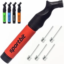 SPORTBIT Ball Pump for Sports Balls - Push & Pull Inflating System - Hand Pump