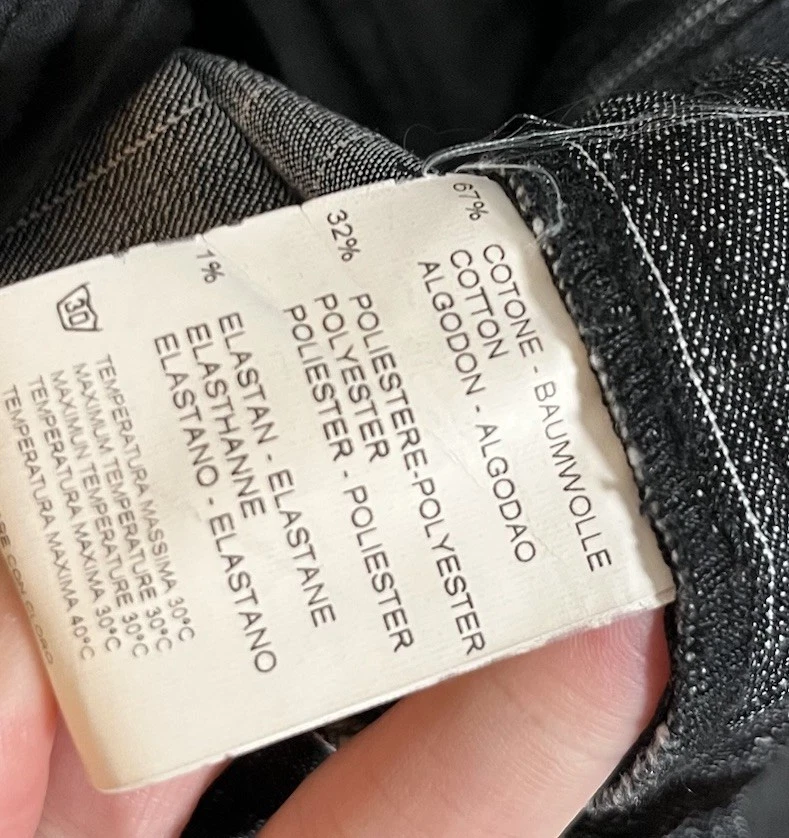 Pantalone uomo VINTAGE Versace Classic V2 cotone leggero 31x30 grigio gessato