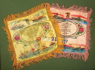 2 pillow covers WWII sweetheart US Navy