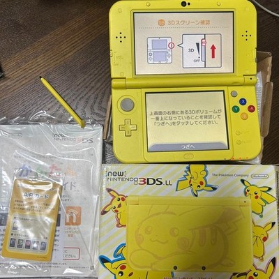 New Nintendo 3DS LL Pikachu Yellow Console Japanese ver W/Touch