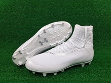 Under Armour Highlight 2 MC Knit Football Cleats Triple White Men's Size 10 NEW