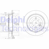 2X Delphi Bremsscheiben Hinten 259Mm Voll Passend FÜR Mini Mini | BG3662C