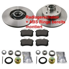 Bremsen-Set hinten (4-Loch) für VW Golf 3 Cabrio Passat 3A 35i Radlager ABS Ring