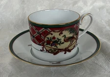 Noritake Royal Hunt Flat Bottom Cup and Saucer 