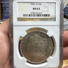 1921-D $1 Morgan Silver Dollar NGC MS63