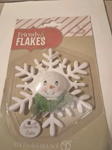 DEPARTMENT 56 ”favorite Flakes" Christmas Ornament ENESCO New 3"x3"