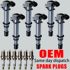 6X Ignition Coil OEM & 6X Iridium Spark Plug For Jeep Liberty Dodge 3.7 V6 UF270