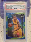 2017 Donruss Optic Basketball Lime Green Kyle Kuzma #174 PSA 8.5