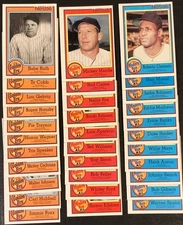 1987 Nestle Topps Baseball Trading Card Set #1-33 Mantle Ruth Cobb Clemente Mays