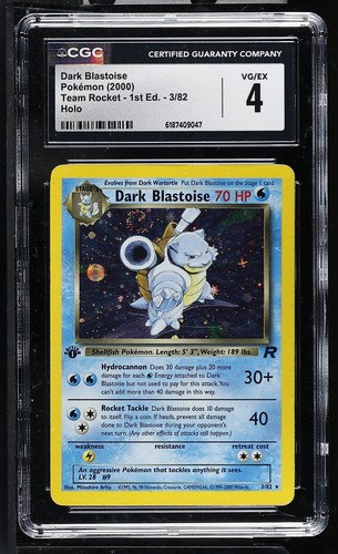 Dark Blastoise (1st Edition) graded CGC 4 for sale on eBay