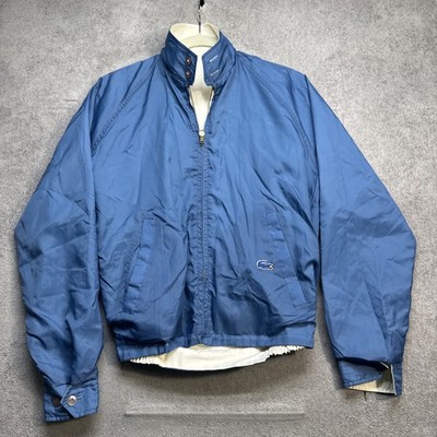 Vintage Lacoste Reversible Blue White Bomber Jacket Men's Small