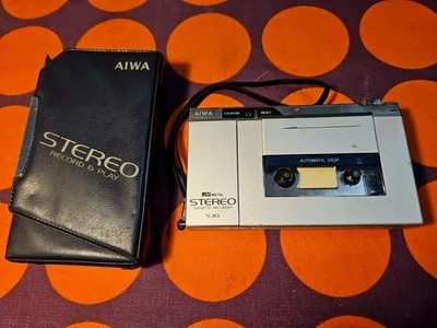 Vintage AIWA TP-S30 Silber Portable Stereo Cassette Tape Recorder [FÜR ERSATZTEILE] 