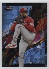 2024 Topps Finest Common Sky Blue Refractor 251/325 Hunter Greene #26 00c9