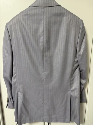 brioni tailored jacket in cashmere and silk, purple, men's size M - Picture 2 of 6