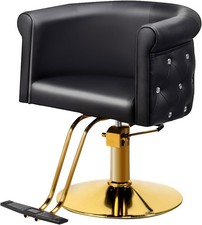 Ergonomic Barber Chair Salon Beauty Chair with Hydraulic Pump, Adjustable Height