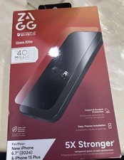 ZAGG Glass Elite Scratch Resistant Screen Protector for iPhone 16/15-5X
